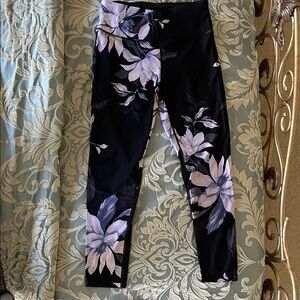 Calvin Klein Performance Black and Purple Womens Leggings